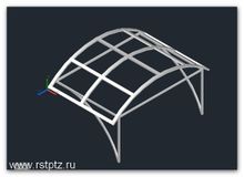 Козырёк арочный, металлический