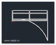 Козырёк арочный, металлический