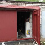 Распашные ворота, в гараж, сталь 3 мм