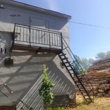 Лестница с площадкой.